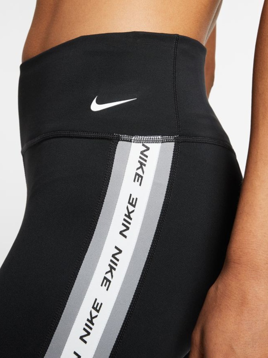 Nike One Tights Crop Novelty Black/ Particle Grey/ White