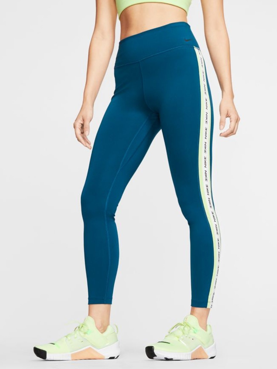 Nike One Tights Crop Novelty Valerian Blue/ Limelight
