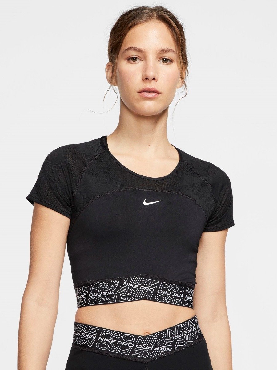 Nike Pro Dry Crop SS Top Black