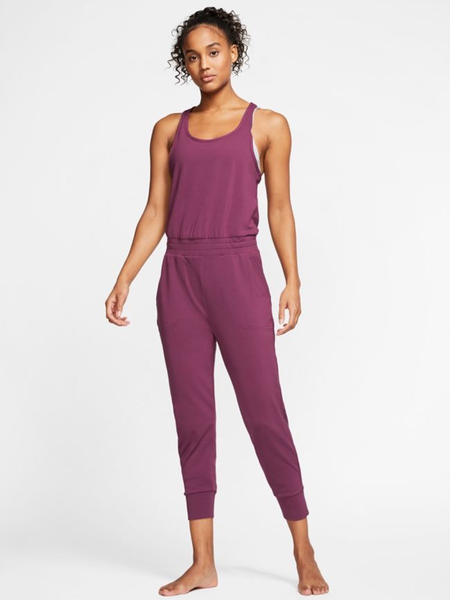 Nike Yoga 7/8 Jumpsuit Villain Red/ Shadowberry