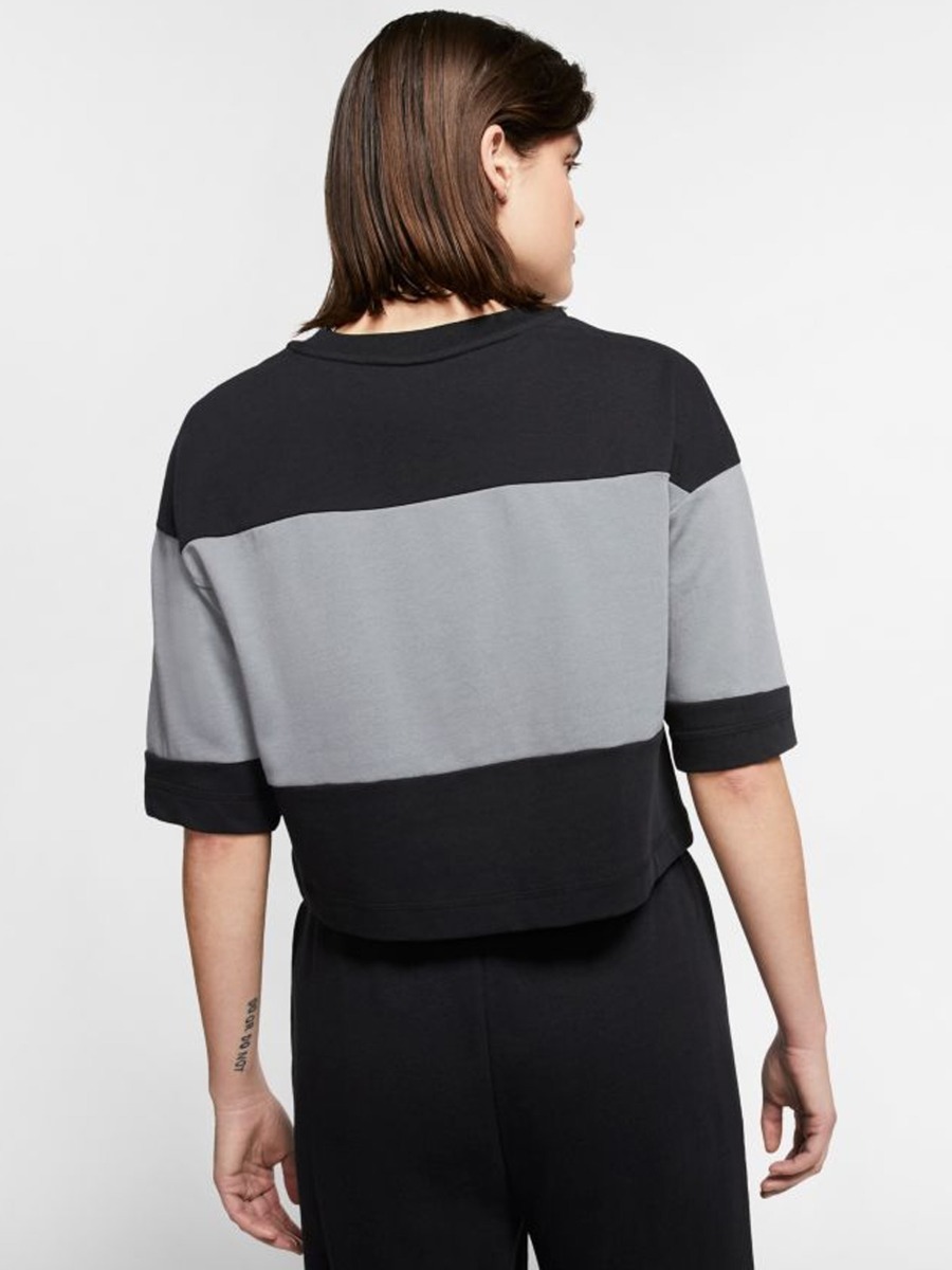 Nike Sportswear Varsity Top SS Smoke Grey/ Black/ Sail