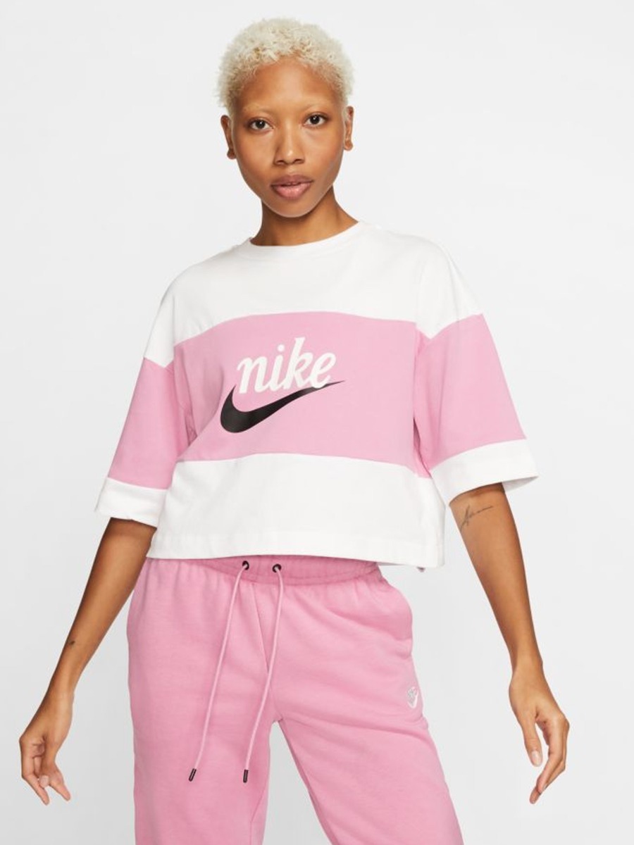 Nike Sportswear Varsity Top SS Magic Flamingo/ White/ Sail