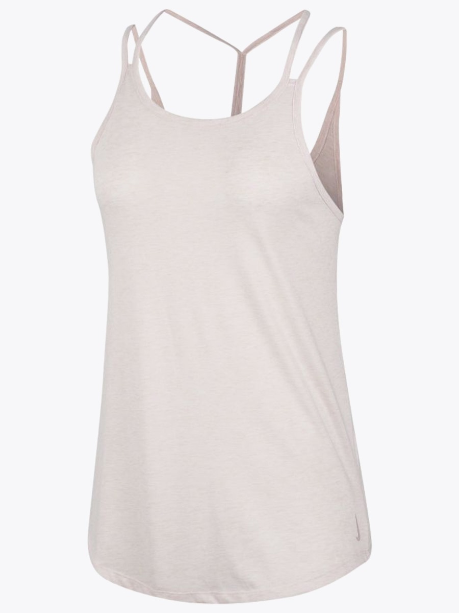 Nike Yoga Strappy Tank Barely Rose/ Plum Chalk