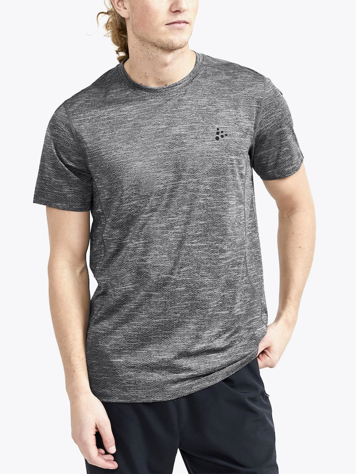 Craft Adv Charge Melange Short Sleeve Tee Man Black Melange