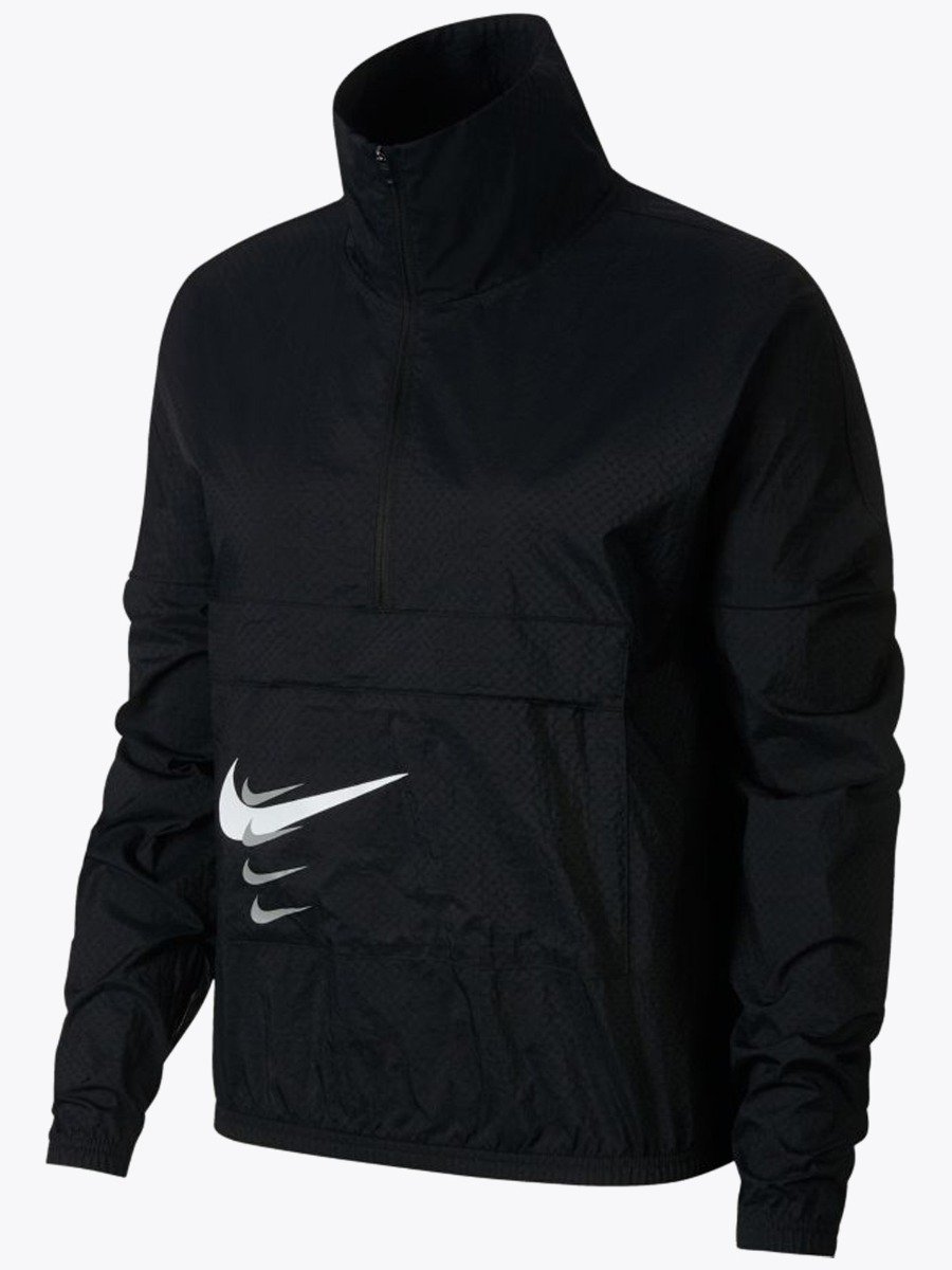 Nike Swoosh Run Half Zip Black