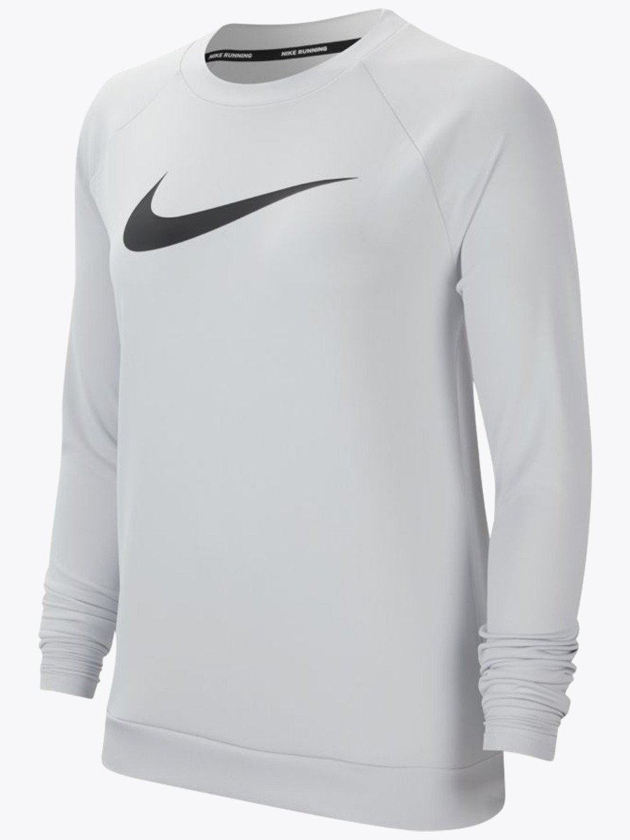 Nike Swoosh Run Top Crew Grey Fog/ Black