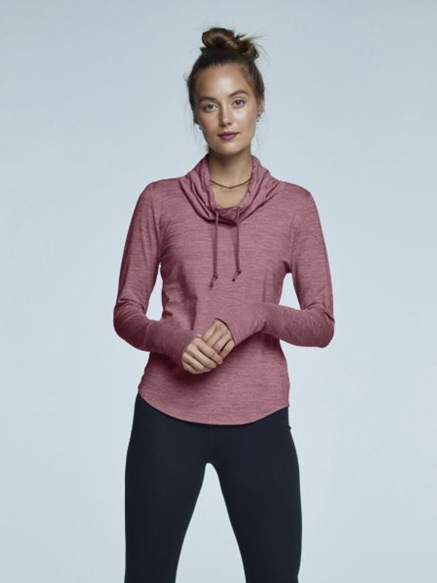 Nike Yoga Core Essential Jersey Cover Up Desert Berry/ HTR/ Light Arctic Pink