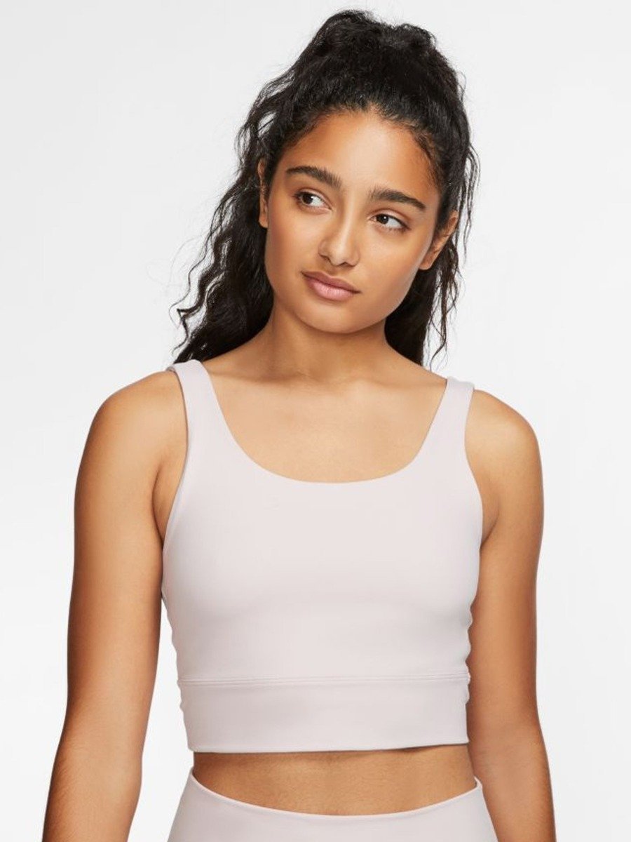 Nike Yoga Luxe Crop Tank Barely Rose/ Plum Chalk