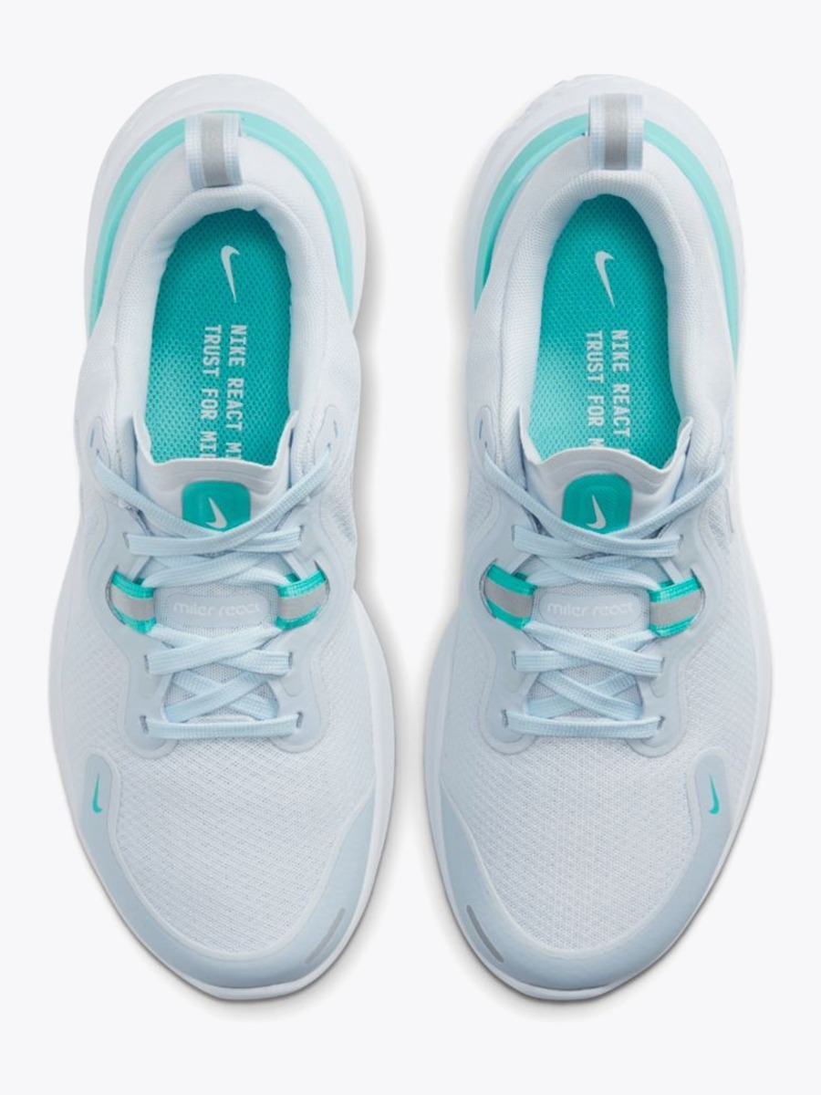 Nike React Miler Football Grey/ White-Aurora Green