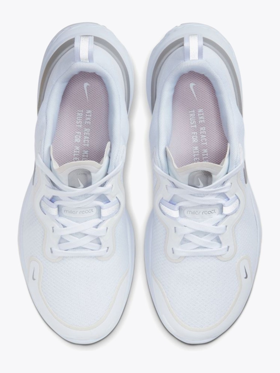 Nike React Miler White/ Metallic Silver-Pure White