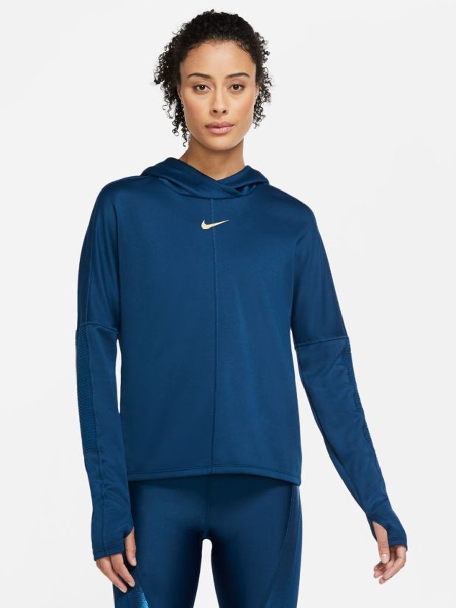 Nike Icon Clash Long Sleeve Top Valerian Blue/ Metallic Gold
