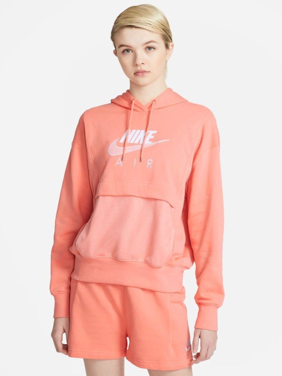 Nike Sportswear Air Hoodie Crimson Bliss/ White
