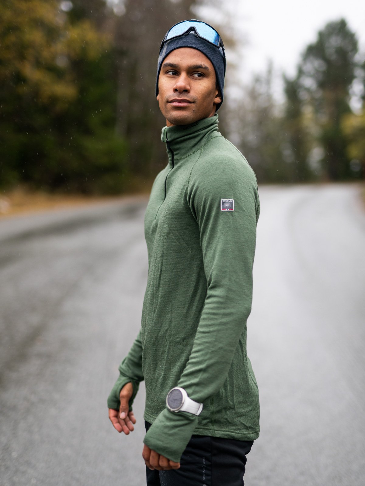 Devold Expedition Man Zip Neck Forest