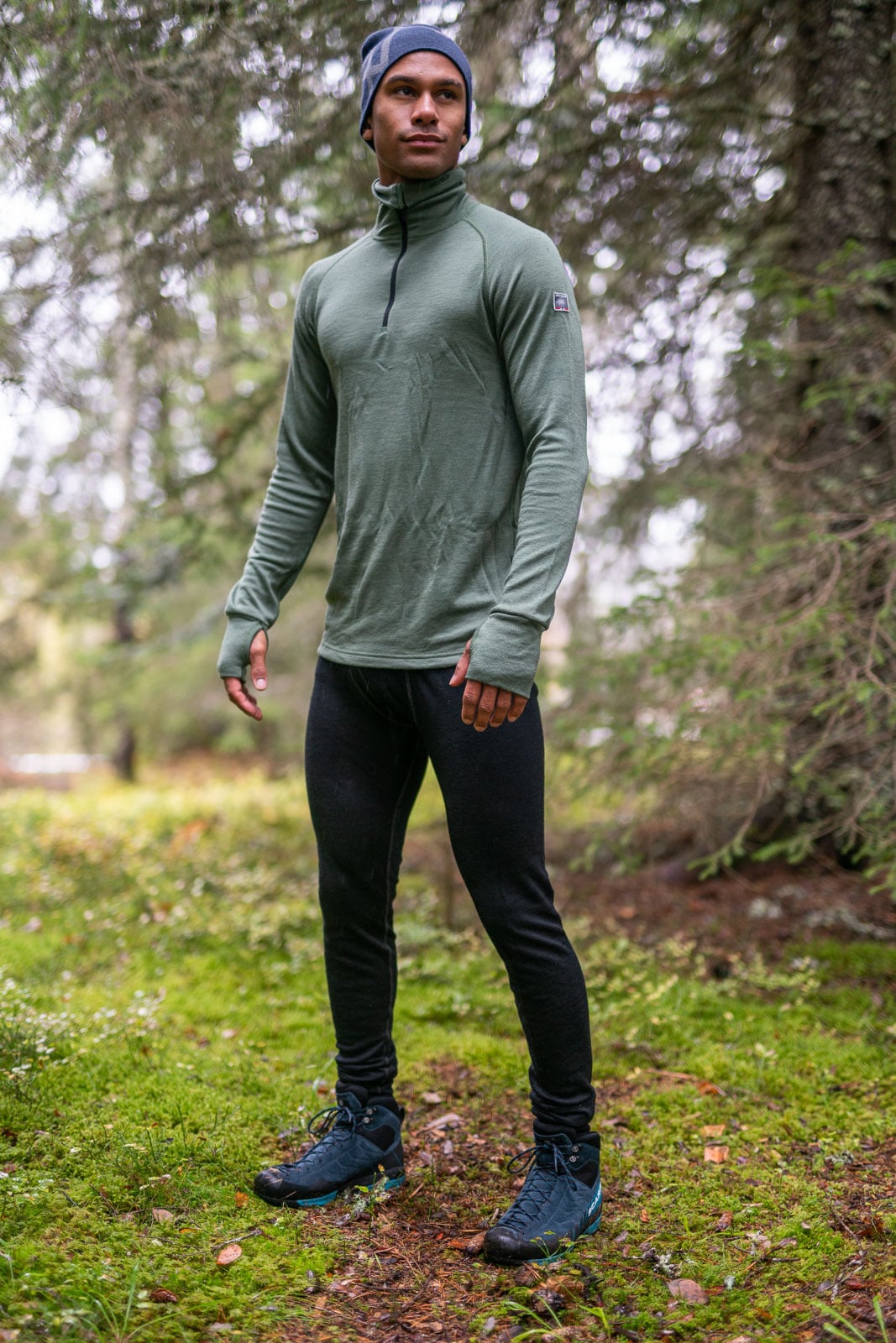 Devold Expedition Man Zip Neck Forest