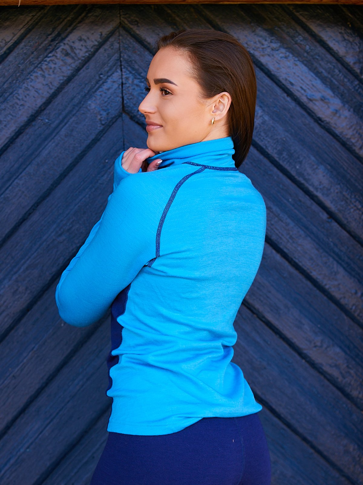 Devold Expedition Woman Zip Neck Malibu/ Evening