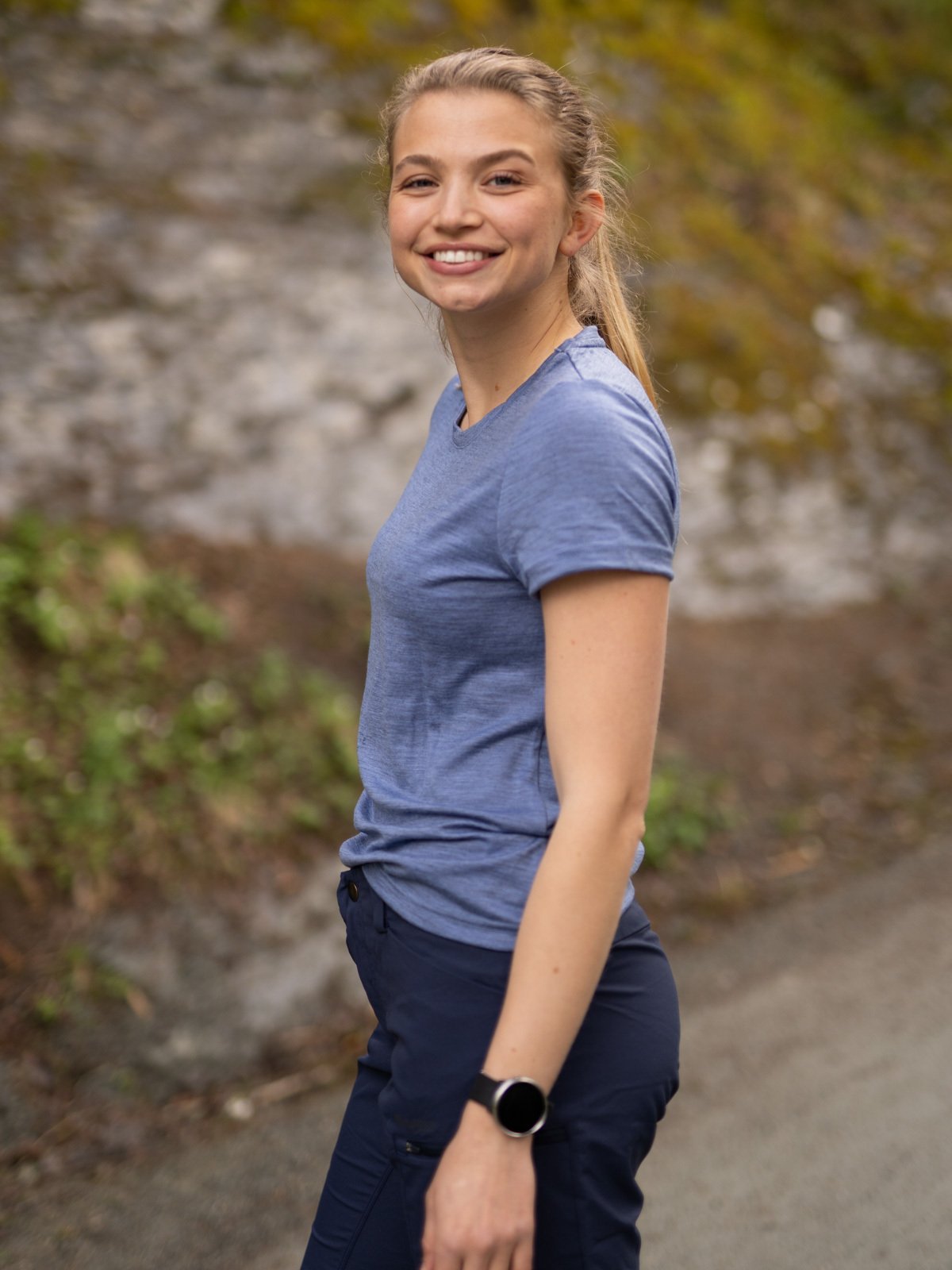 Devold Eika Tee Bluebell Melange