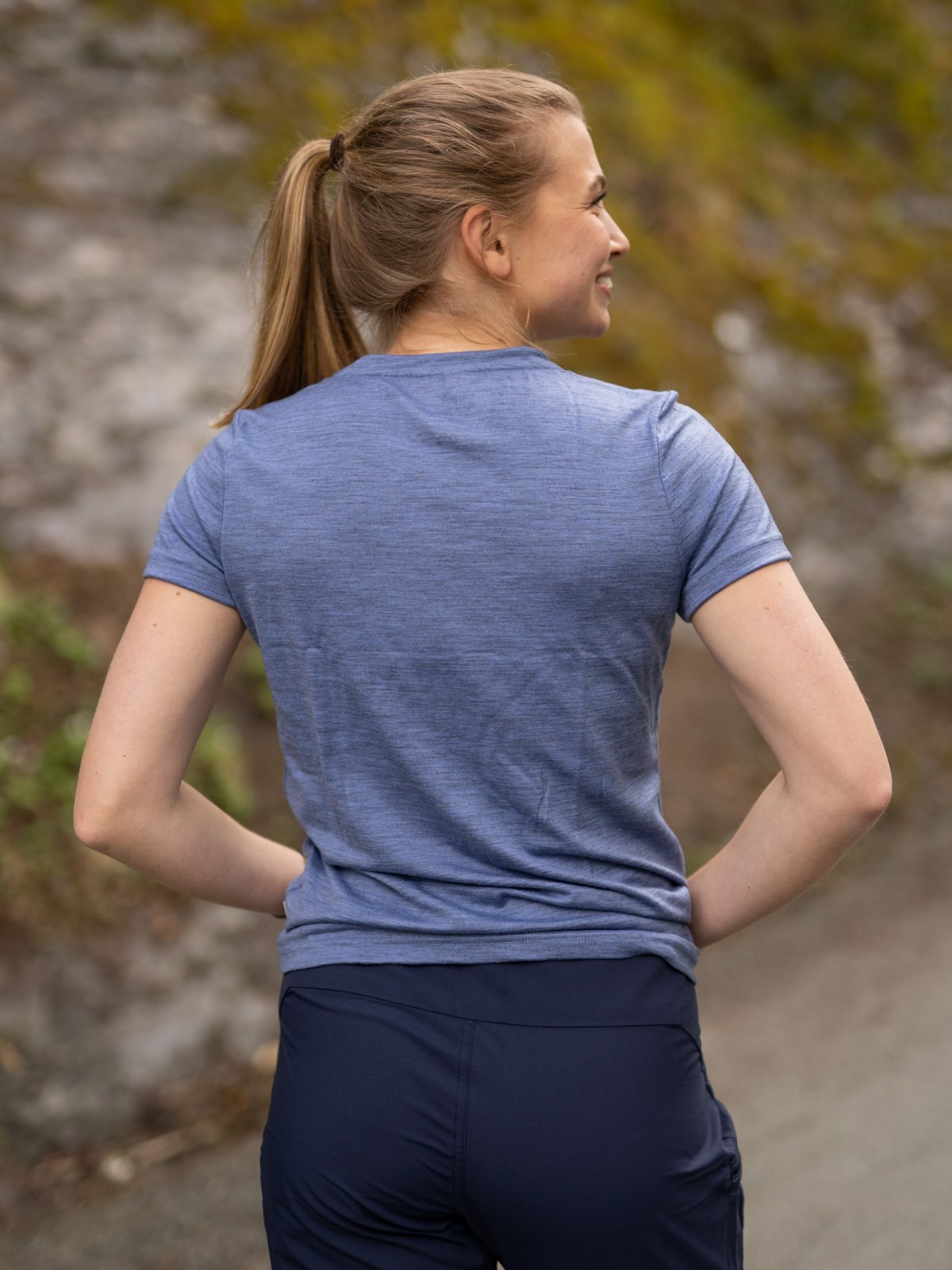 Devold Eika Tee Bluebell Melange