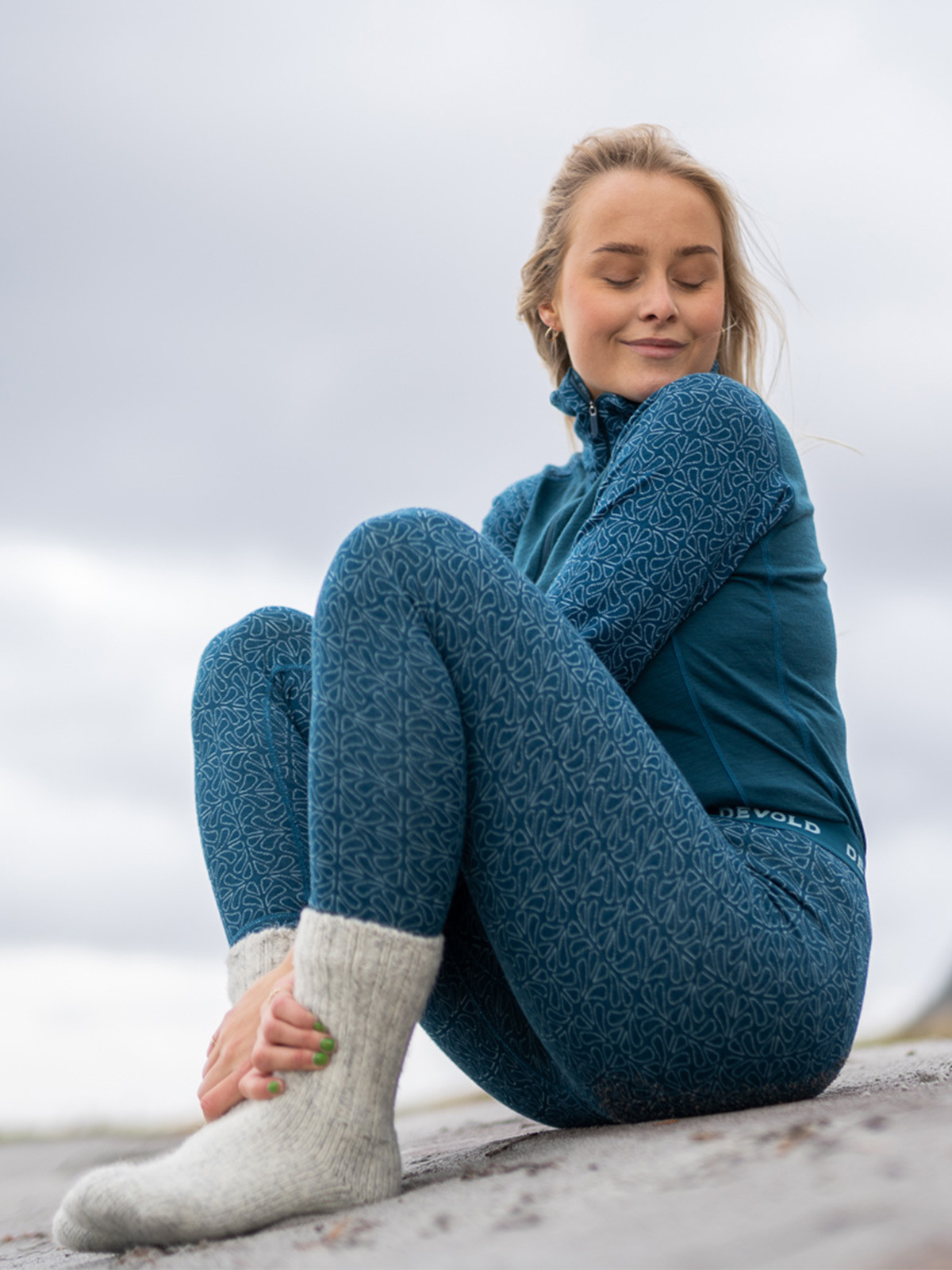 Devold Duo Active Merino 205 Longs Woman Flood