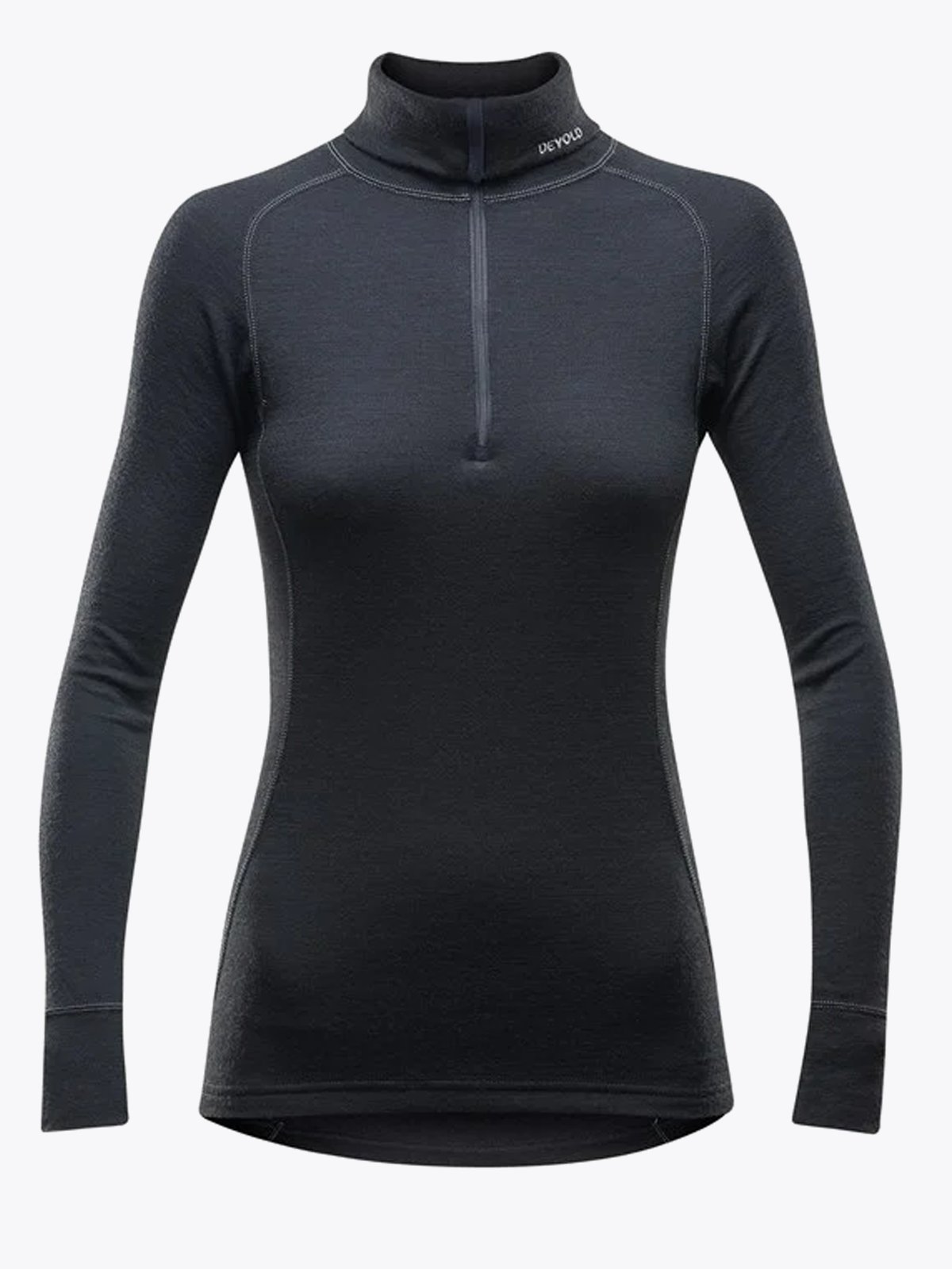 Devold Duo Active Merino 205 Zip Neck Woman Svart