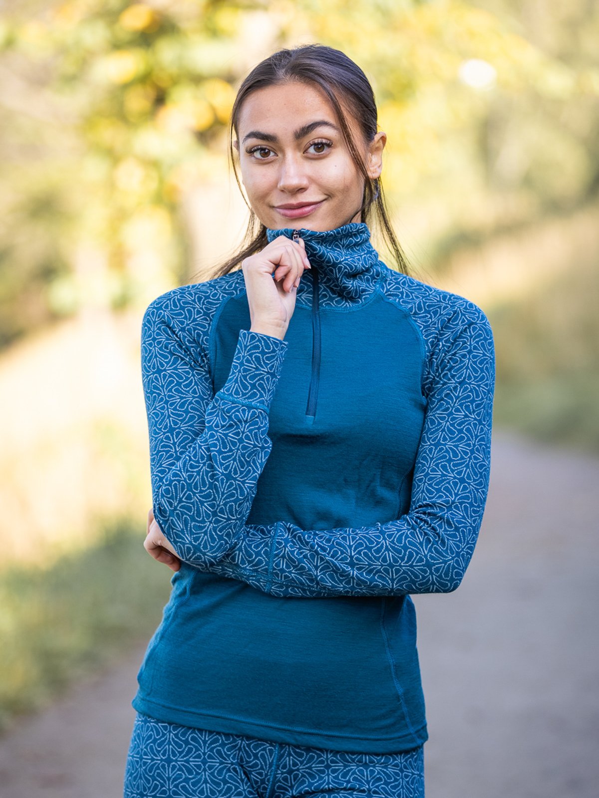 Devold Duo Active Merino 205 Zip Neck Woman Flood