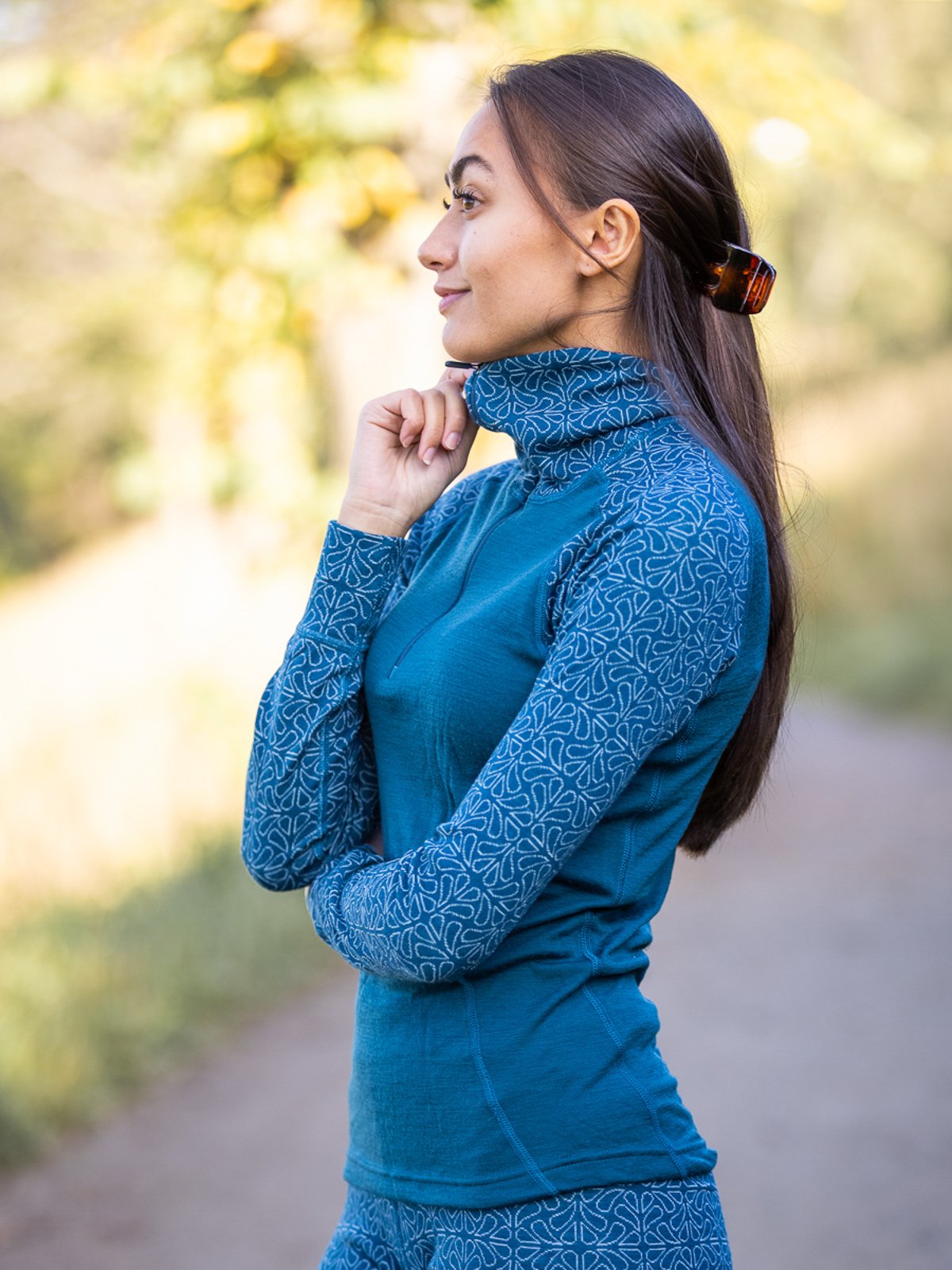 Devold Duo Active Merino 205 Zip Neck Woman Flood