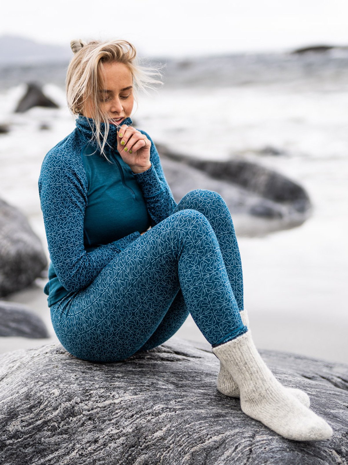 Devold Duo Active Merino 205 Zip Neck Woman Flood