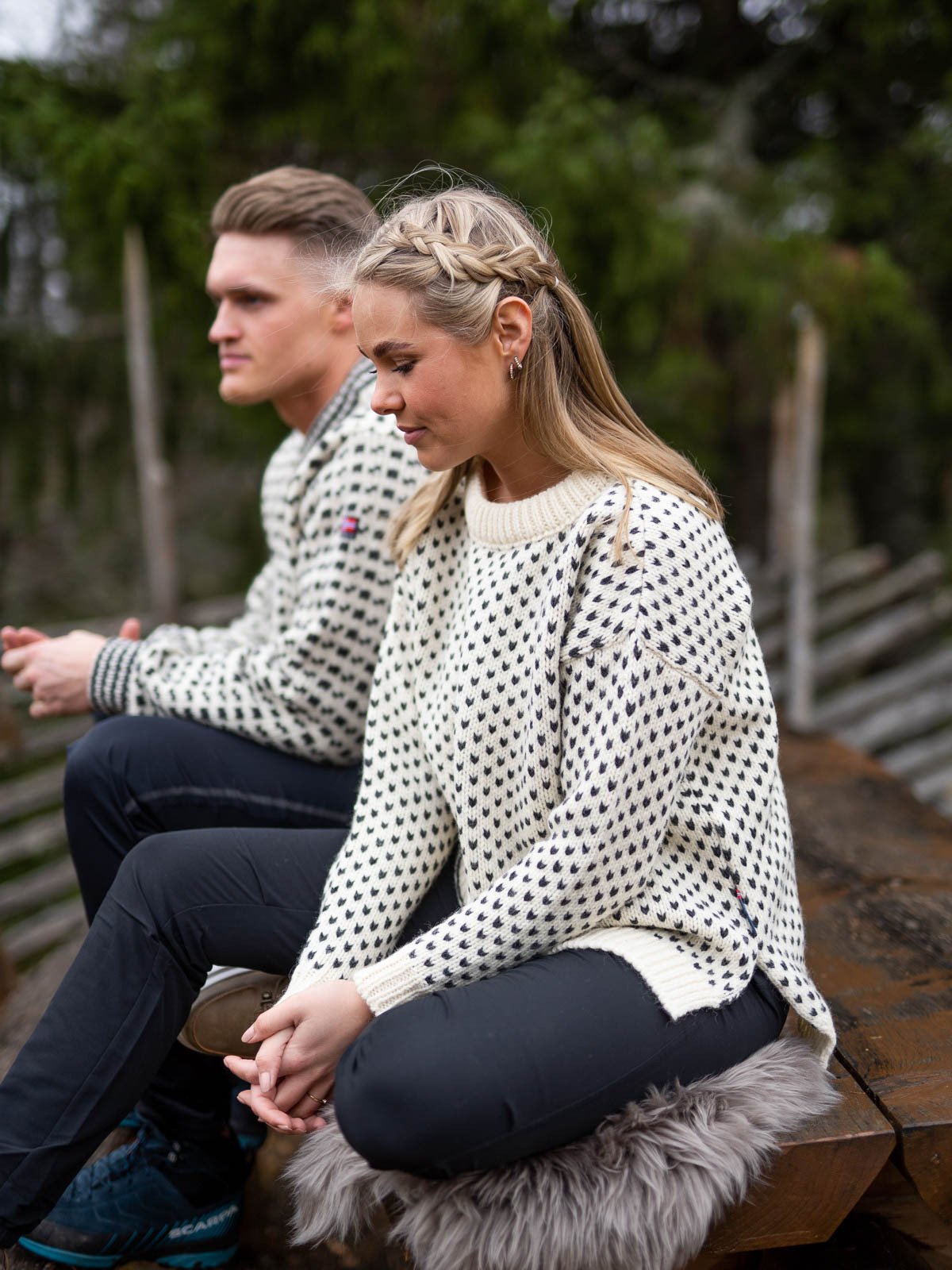 Devold Nordsjø Split Seam Sweater Offwhite