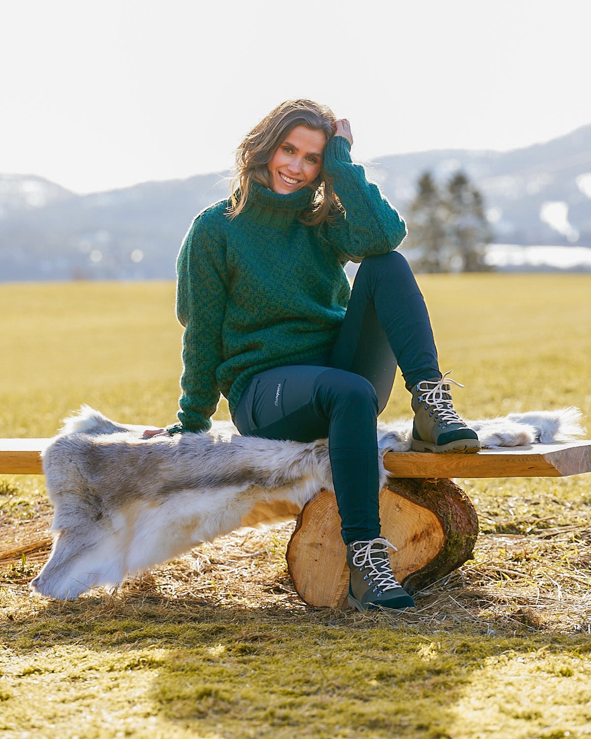 Devold Svalbard Sweater High Neck Forest/ wood