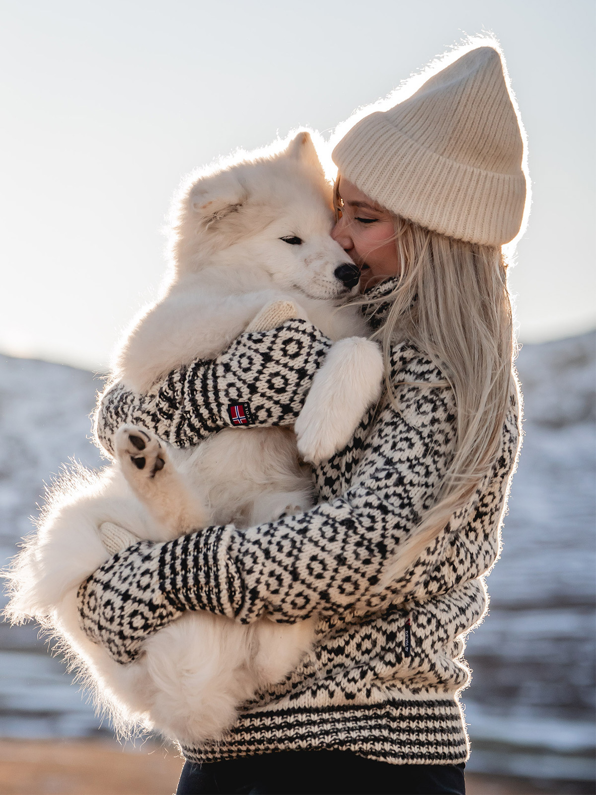 Devold Svalbard Mitten Offwhite / Anhracite