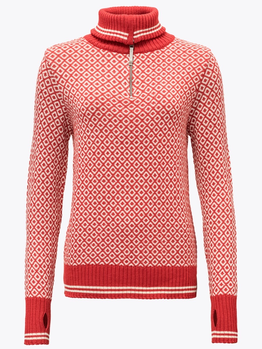 Devold Slogen Woman Zip Neck Chilli