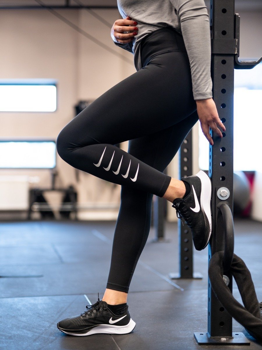 Nike Swoosh Run 7/8  Tights Black