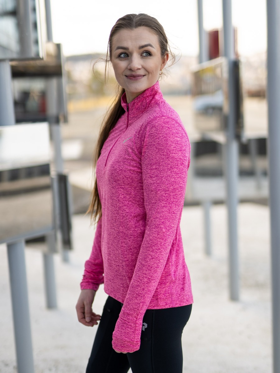 Nike Element Top Halfzip Fireberry/ Sunset Pulse/ Reflective Silver