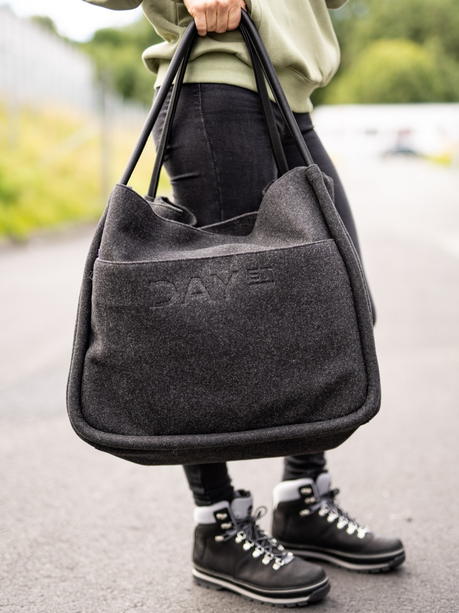 DAY ET Day Woolen Mega Shopper Forged Iron Grey