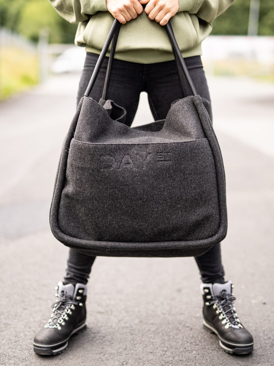DAY ET Day Woolen Mega Shopper Forged Iron Grey