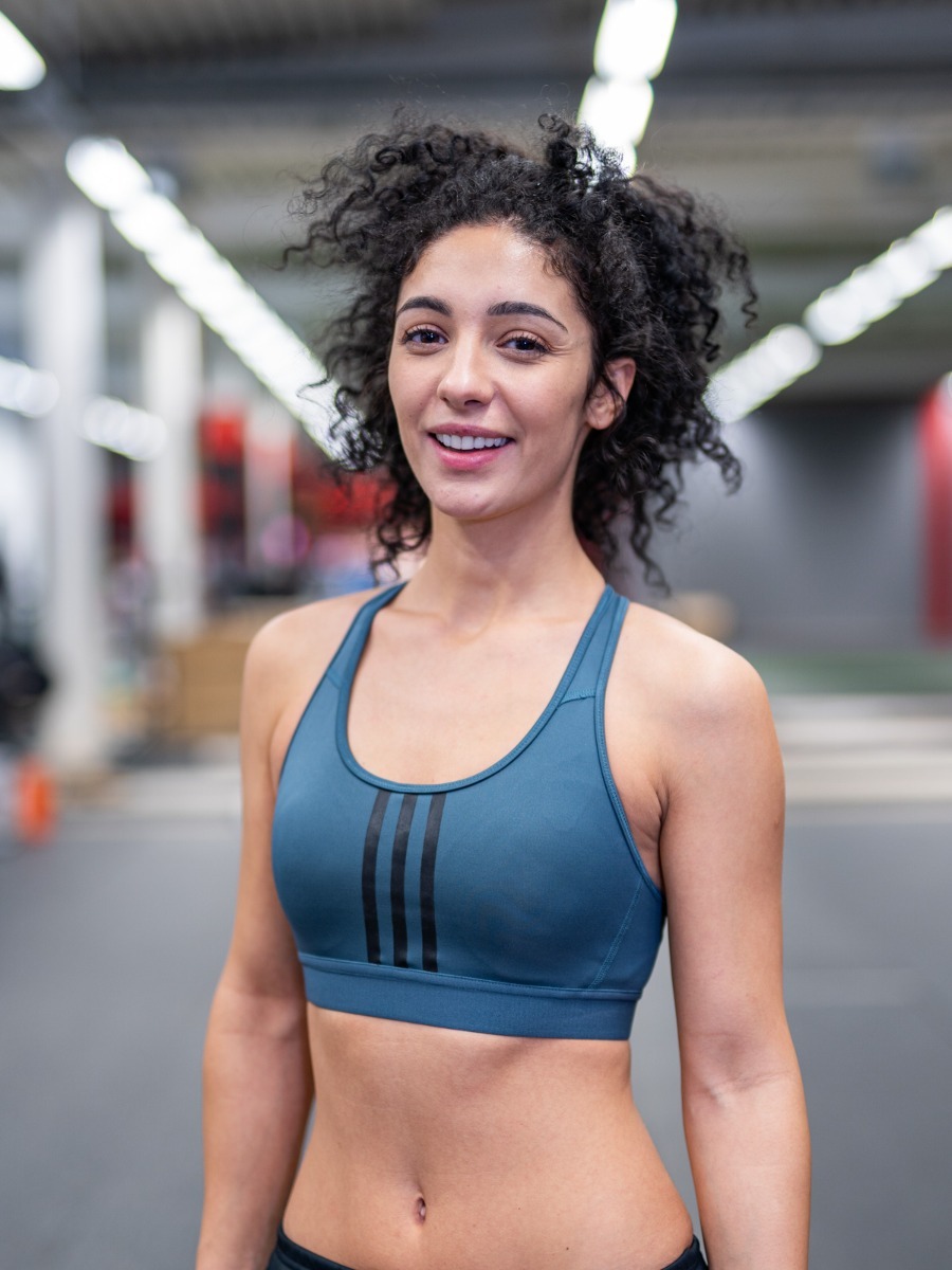 adidas Don't Rest Alphaskin 3 stripes Bra Legacy Blue