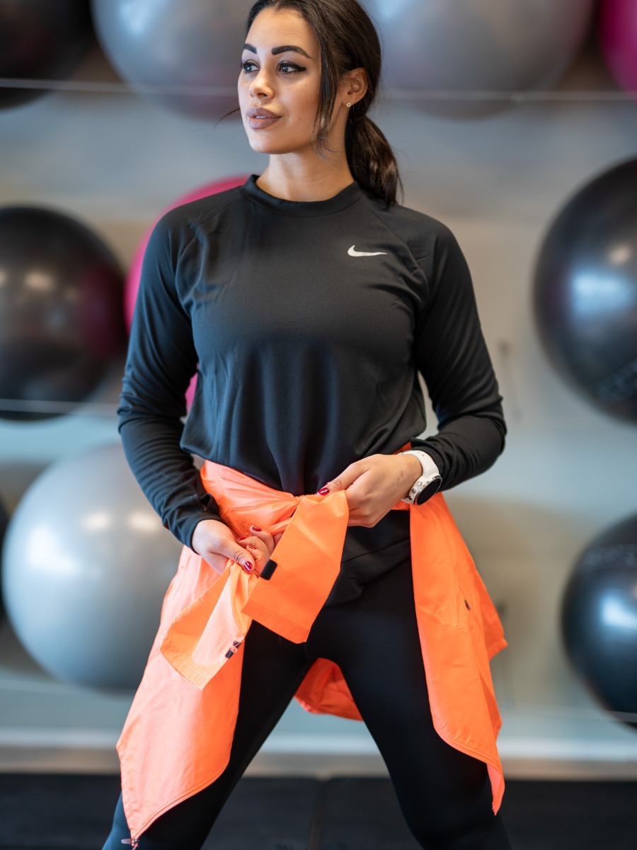 Nike Pacer Crew Long Sleeve Black/ Reflective Silver