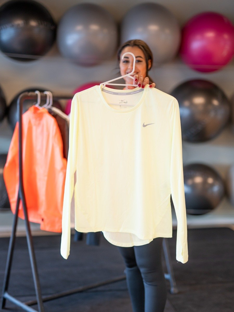 Nike Miler LS Barely Volt/ Reflective Silver