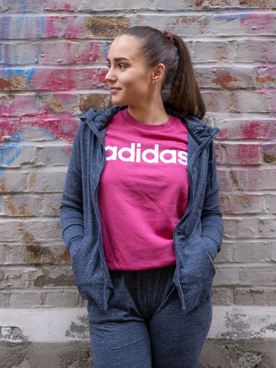 adidas Linear Sweat Wild Pink / White