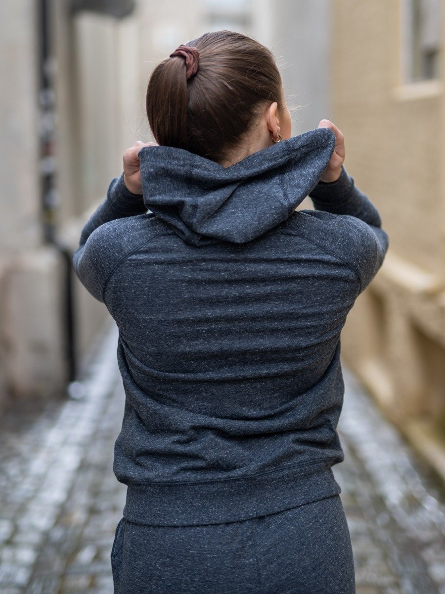 Athlecia Chestine Melange Sweat Hoody Dark Sapphire