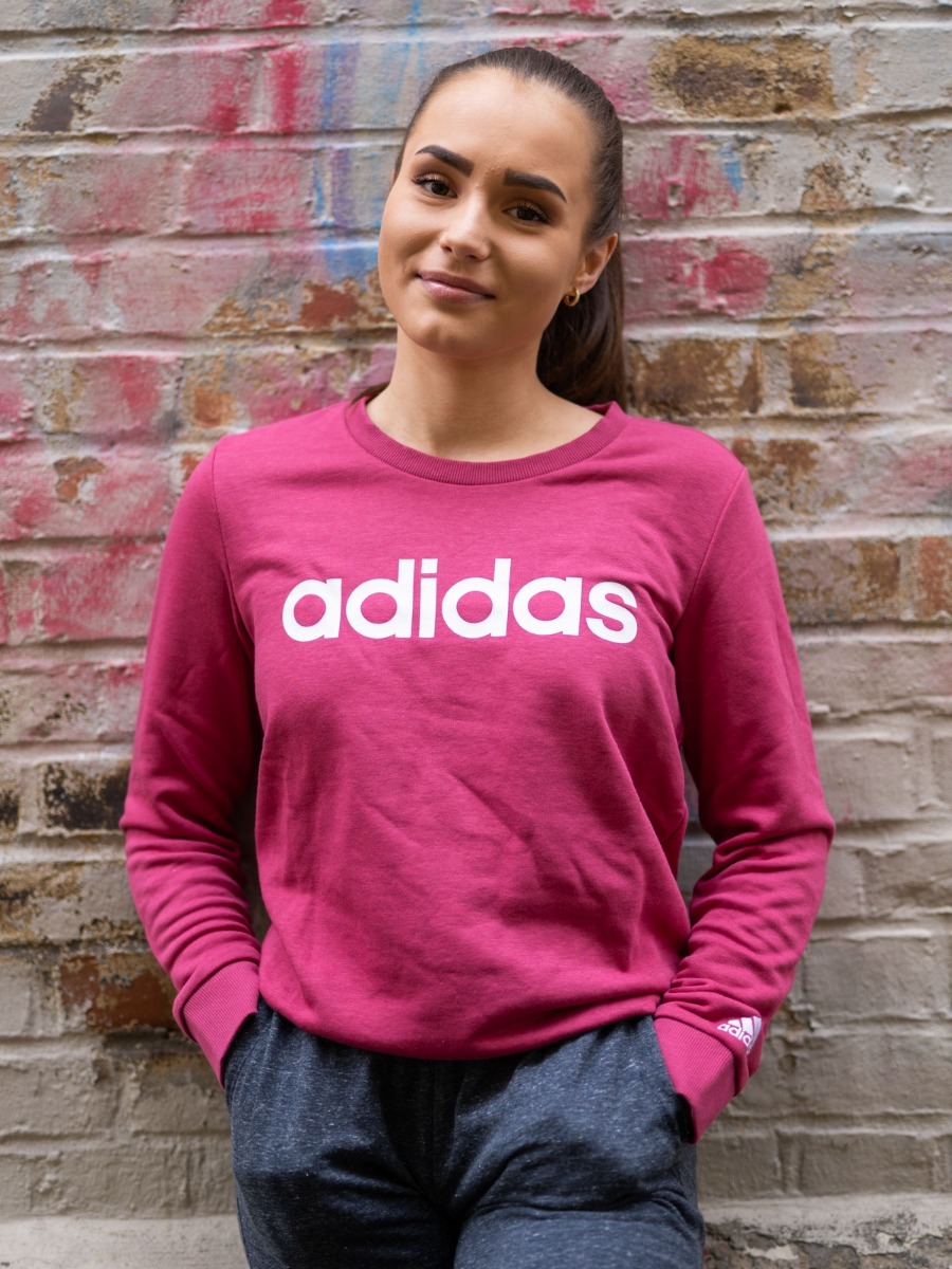 adidas Linear Sweat Wild Pink / White