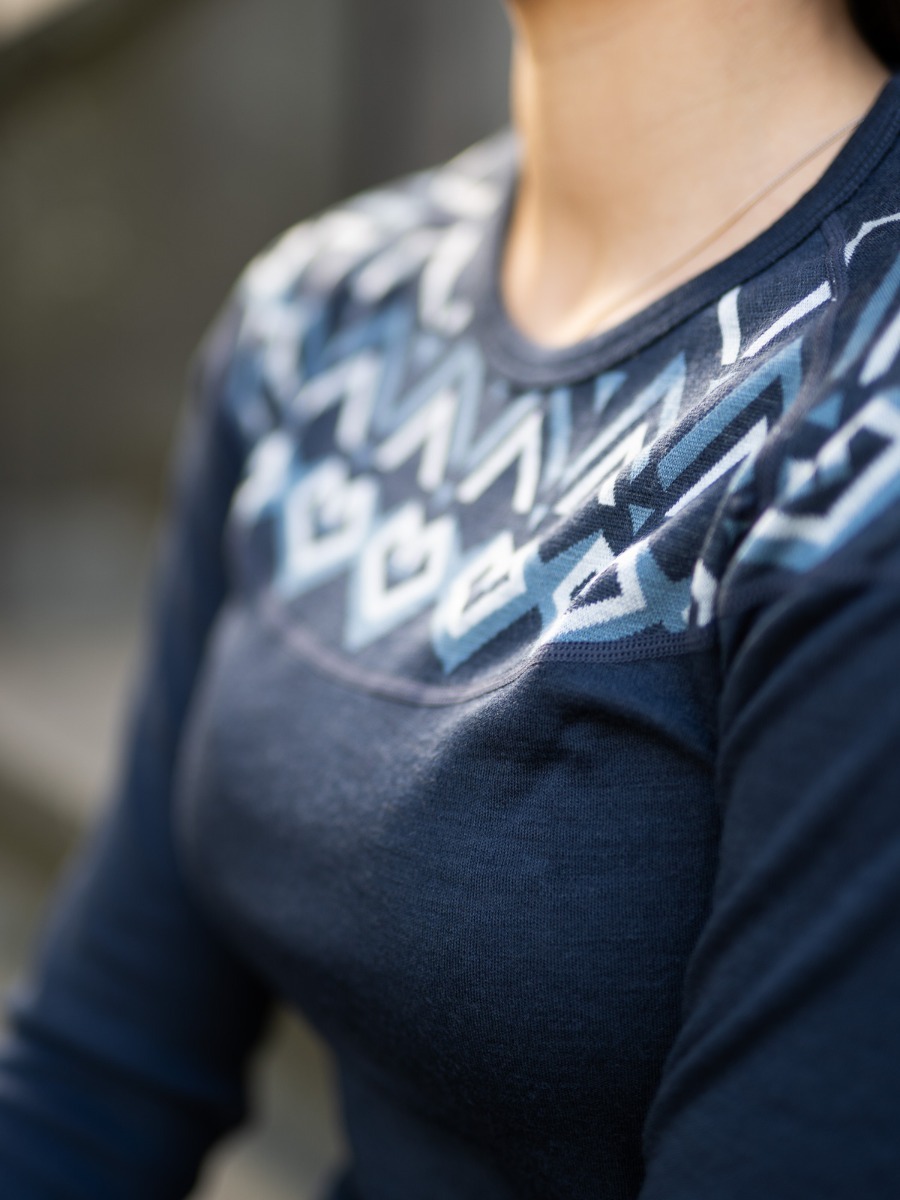 Twentyfour Finse Freja Ull ls Blekkblå
