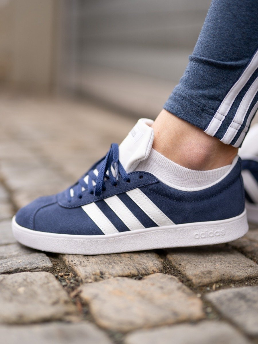 adidas VL Court 2.0 Tech Indigo / Cloud White / Matte Silver