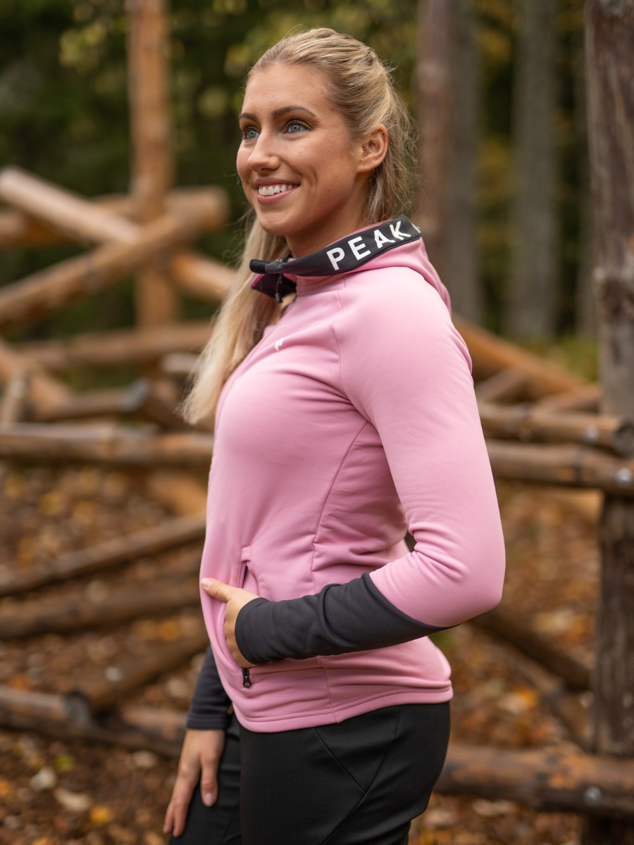 Peak Performance Rider Zip Hood Frosty Rose