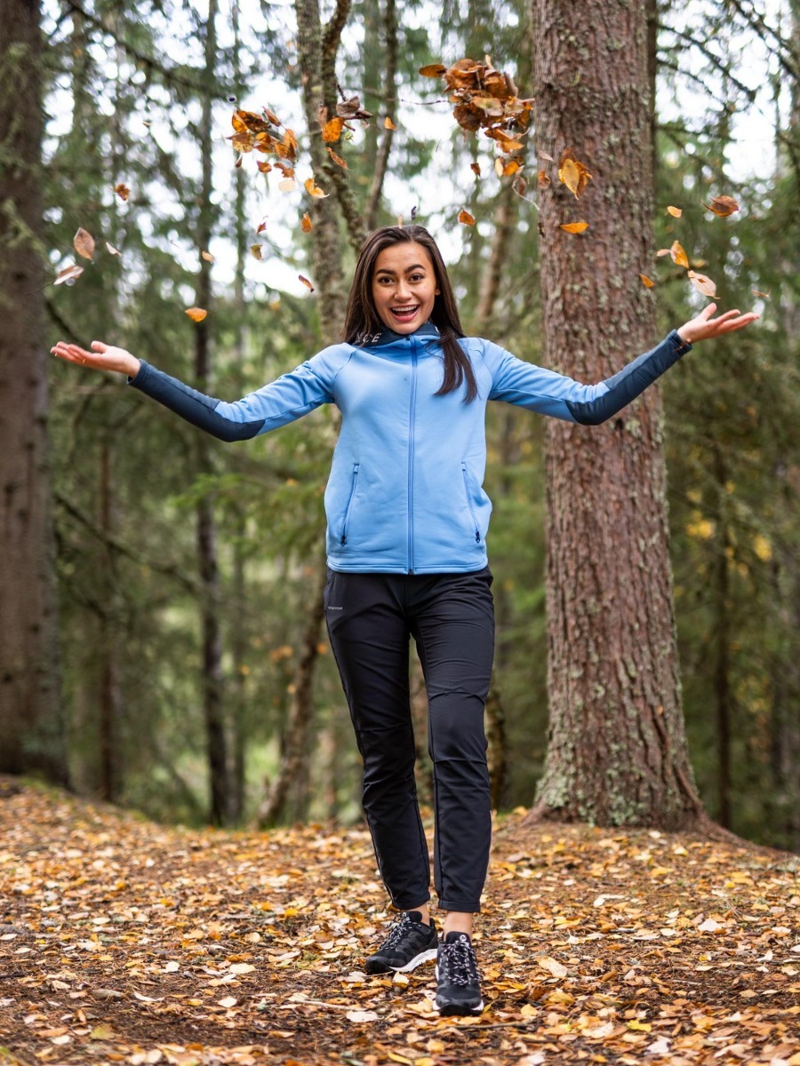 Peak Performance Rider Zip Hood Blue Elevation