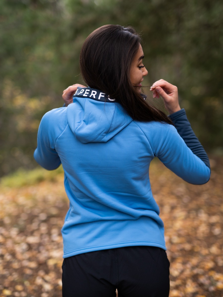 Peak Performance Rider Zip Hood Blue Elevation