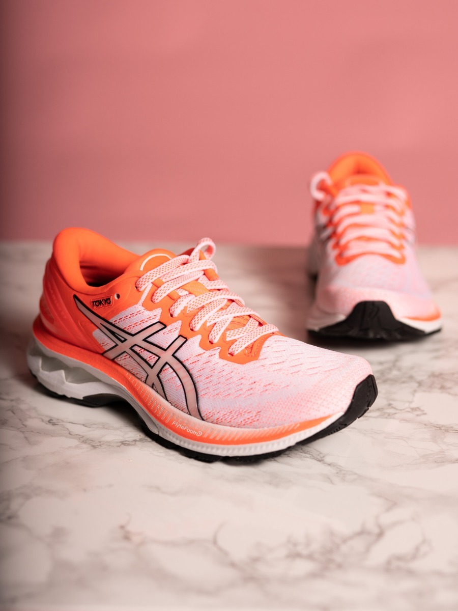 ASICS Gel-Kayano 27 White/ Sunrise Red