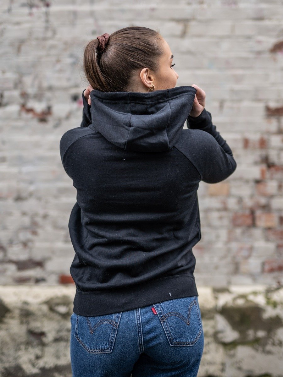 Nike Essential Fleece Full Zip Hoodie Black/ White