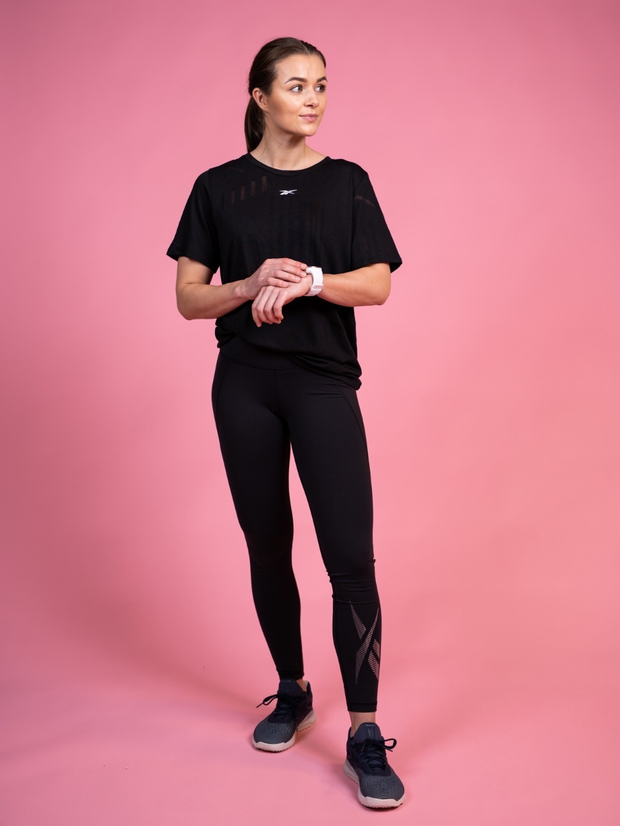 Reebok Lux Graphic Tights 2.0 Black/ Rose Gold