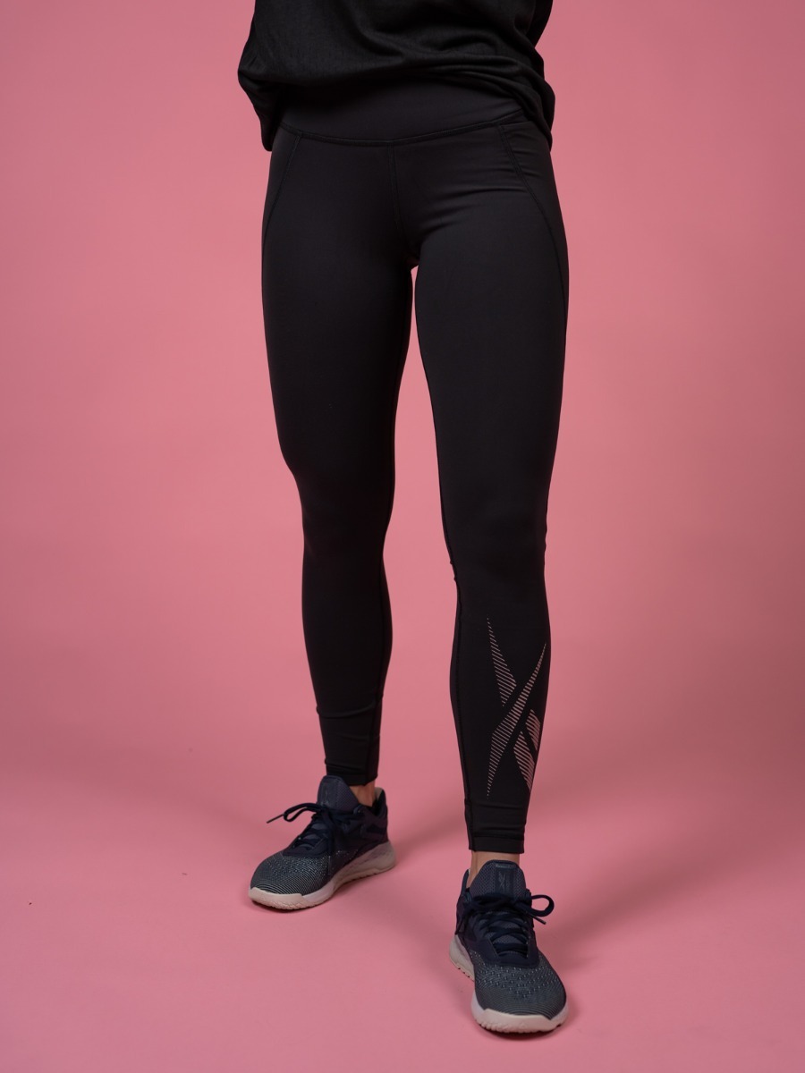 Reebok Lux Graphic Tights 2.0 Black/ Rose Gold