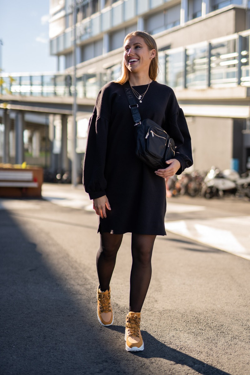 Ichi Yuna Dress Black